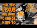 2007-2015 Lexus Rx350 Oil Change How-To