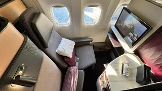 Qatar Airways Qsuite Doha -NYC Business Class 4K Review