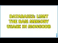 Databases Limit the RAM memory usage in MongoDB 4 Solutions