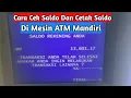 Cara Cek Saldo Dan Cetak Saldo Di ATM Mandiri..!!