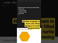 Python program to draw color filled hexagon in turtle programming color filled hexagon