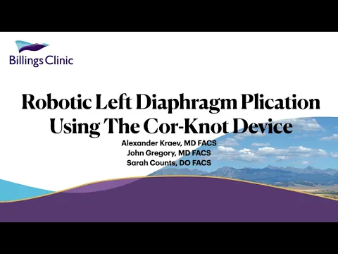 Download MP3 Robotic Left Diaphragm Plication Using Automatic (Cor-Knot) Device