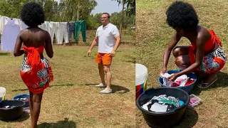 WASHING OUR CLOTHES IN THE VILLAGE!! π₯°π°πͺ