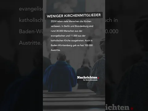 Nachrichten für Deutschlernende - Weniger Kirchenmitglieder #dldh #nachrichten #news