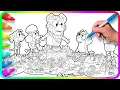 BLUEY Coloring Pages - Do you know How to color Calypso Coco Honey Chloe and Rusty