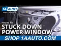 Car Window Stuck Down - How to Fix Power Window