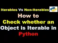 Python 3 Basics 11 4 How to check whether an Object is Iterable in Python