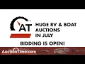 Huge RV Boat Auctions in July on AuctionTime