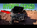 Hydrolocked Jeep On Moab Rim