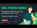 How to Claim the American Opportunity Tax Credit AOTC on Form 8863