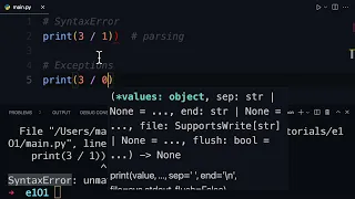 Working With Python Exceptions and Differentiating From Syntax Errors