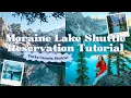 Moraine Lake Shuttle Bus GUIDE and Booking Tutorial Parks Canada Bus Banff National Park