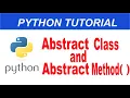 Abstract class and Abstract Method in Python Python Complete Course in