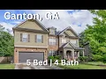 Newer Construction Large Level Backyard Canton Georgia