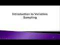 Variables Sampling in Auditing
