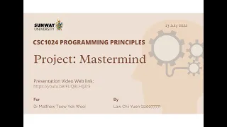 CSC1024 Programming Principles Project Mastermind