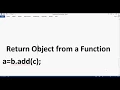 Returning Object from Function in C returning object in oop