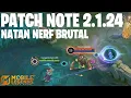 Download Lagu NATAN NERF, ROAM NERF, ALICE BUFF, CICI NERF, ATLAS BUFF - PATCH NOTE 2.1.24 MOBILE LEGENDS