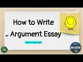 How to Write an Argument Essay 2026 Update Regents-Aligned Structure Explained