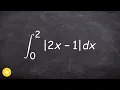 How to evaluate the definite integral with absolute value