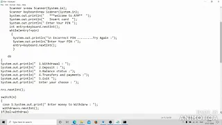 Java project Atm machine project JAVA project for beginner JAVA project with tutorial