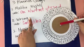 Cipher wheel encrypting and decrypting