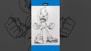 How To Draw Sonic Powering up Sonic