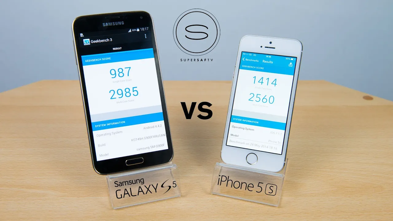 Galaxy S5 vs iPhone 5S - Speed Test