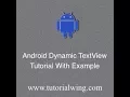 tutorialwing android dynamic textview output