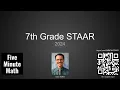 7th Grade Mathematics STAAR 2024 from Five Minute Math