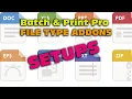 How to set Batch And Print Pro to use the file type addon by default for every file added Advanced