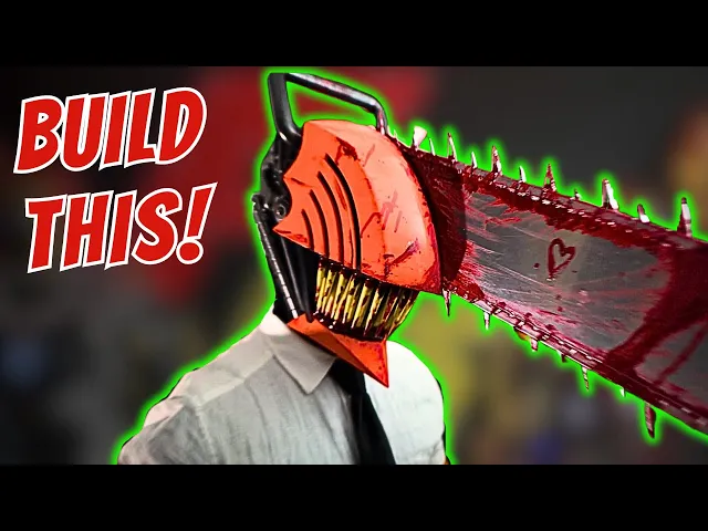 Chainsaw Man helmet with movable jaw video thumbnail