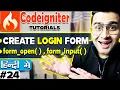 Codeigniter Mini Project Tutorial in Create Login Form form - open form