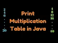Java Program To Print Multiplication Table HINDI Java full course