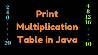 Java Program To Print Multiplication Table HINDI Java full course