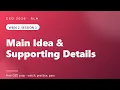Week 2 Session 3 Main Idea Supporting Details