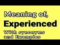 Experienced meaning Synonyms Synonyms of Experienced Examples in Sentences
