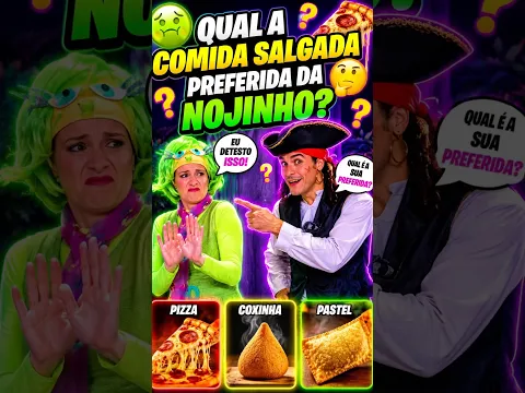 🤢 QUAL A COMIDA SALGADA PREFERIDA DA NOJINHO? 🍕🤔