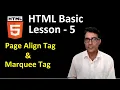 Download Lagu HTML Basic lesson - 5 | Marquee tag in html in hindi | page align tag in html
