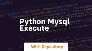python mysql execute