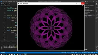 Draw Beautiful Flower using Python Python Turtle Graphics