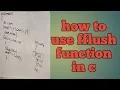 how to use fflush in c