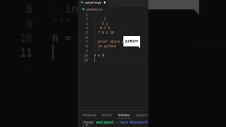 Print Triangle Pattern Using Python Pattern Traingle Pattern - 7 Tech Blooded