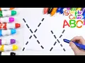 For preschoolers and kids Learn the letter X by listening to writing and coloring nursery rhymes