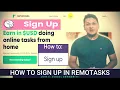 How to sign up in remotasks