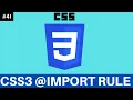 CSS Import Rule Tutorial Part 41 how to import multiple css file programmer shakil