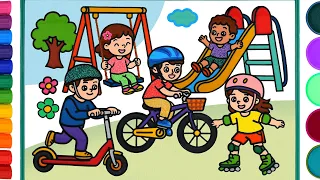 Let’s Play Outside! Jelly Painting for Kids, Children | Scooter, Dropper Painting for Kids