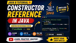 Constructor Reference in Java 8 Explained with Real Examples