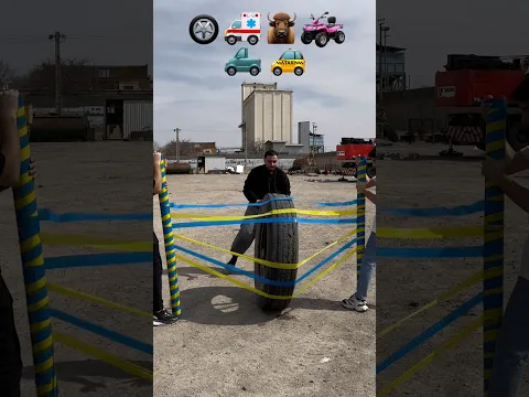 Battle of the Cars with the Emoji Challenge🚑🛻🐂 #viral #shorts #challenge