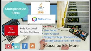 Creating a Multiplication Table GUI with Java Swing 15 min Java Swing